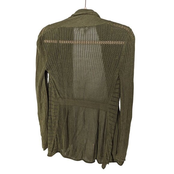 Cato Army Green Cardigan Open Front Size XS - Picture 2 of 5